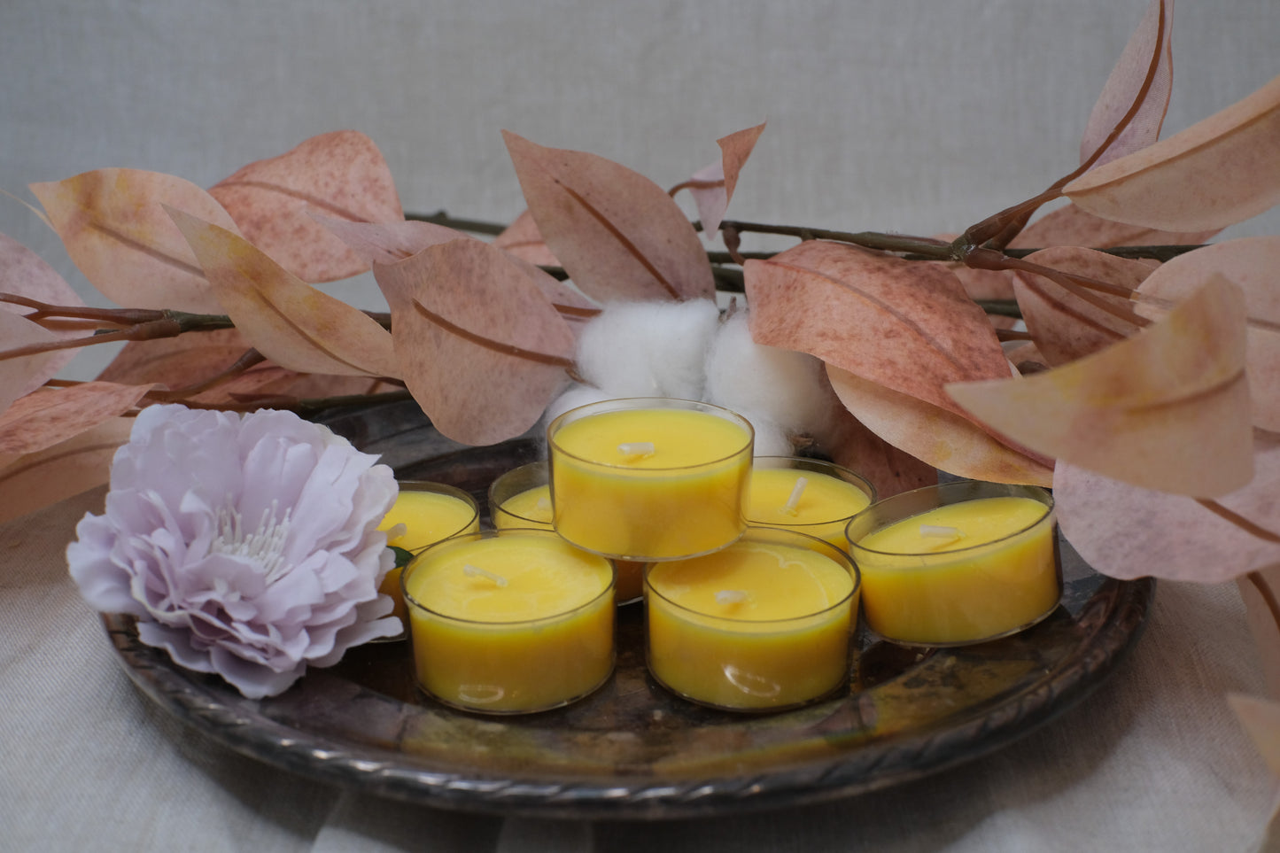 Limited Edition - Unscented Tealights - Box of 7 - Yellow