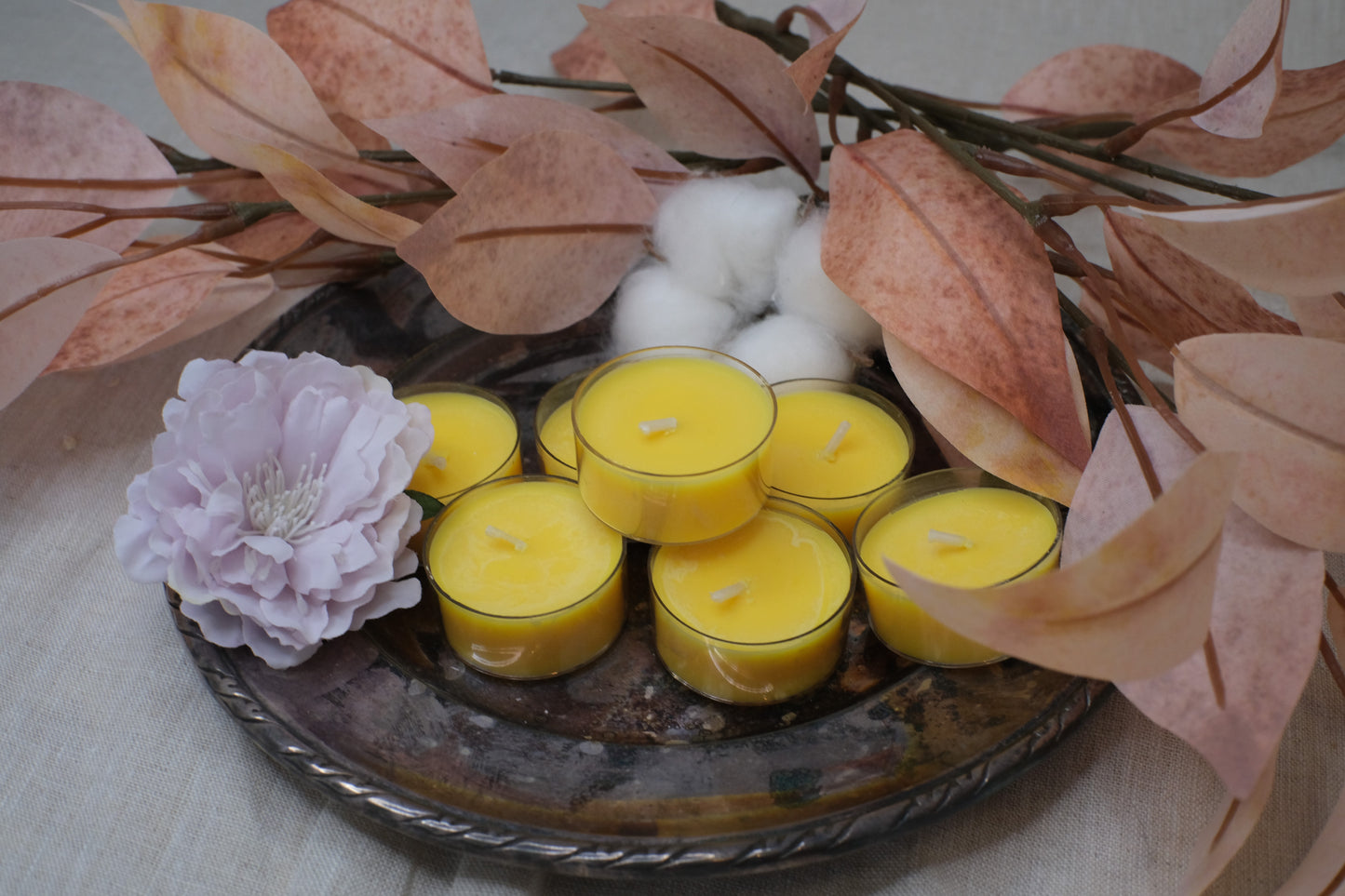 Limited Edition - Unscented Tealights - Box of 7 - Yellow