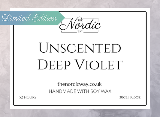 Limited Edition - 30cl Candle - Unscented Deep Violet